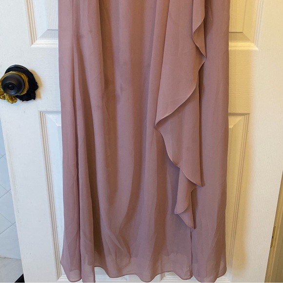 Off the shoulder David’s bridal dress - quartz, SZ 12 - Picture 4 of 14